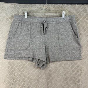 Sonoma Pajama Shorts Womens Large Gray Sleepwear Comfort Lounge Pull On Stretch